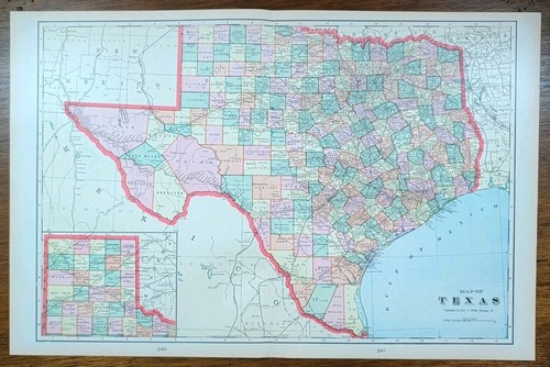 Mappa texas vintage - texas,