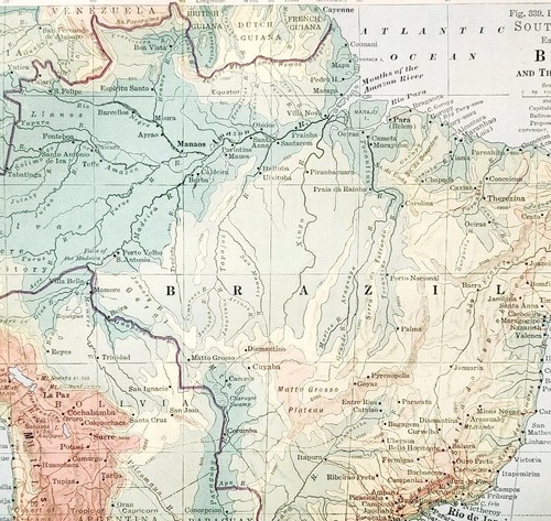 Mappa 1916 sud america - 1916,