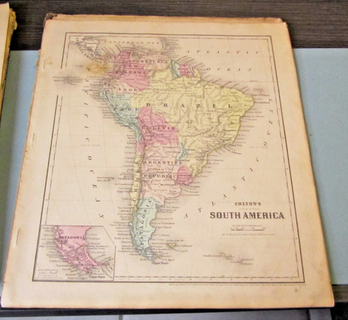 Mappa colton sud america 1860 - america,