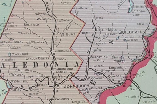 Mappa vintage 1904 - , vermont