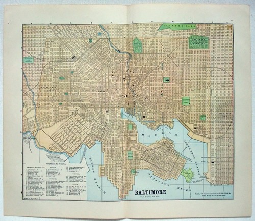 Baltimora mappa originale - baltimora,