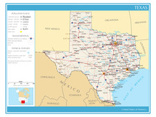 Mappa dello Stato del Texas