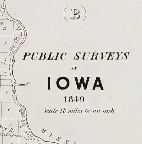 1849 iowa mappa - iowa, indagini