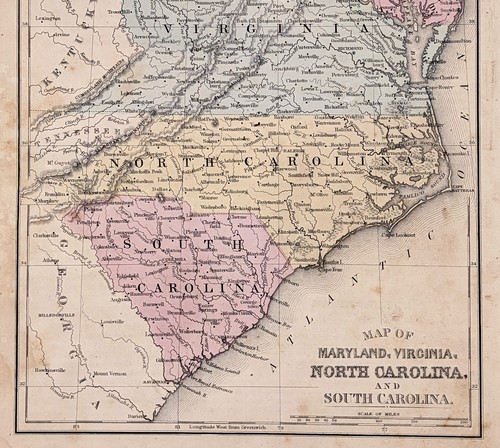Mappa 1860 carolina del - mappa,