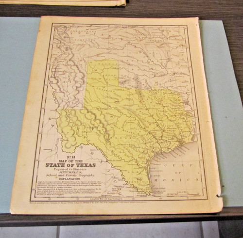 1846 mitchell texas mappa - mitchell,
