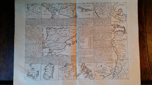 1719 antica mappa folio - antica,