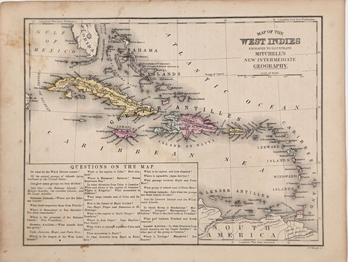 1860 indie occidentali mappa - 1860,