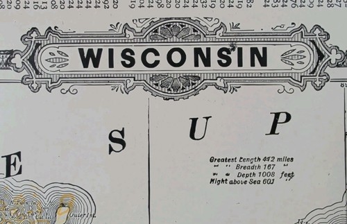 1900 wisconsin mappa - 1900, 18"x26"
