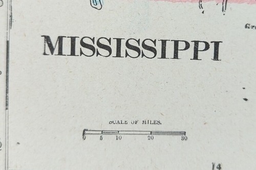 Mappa mississippi vintage - vintage, 1902