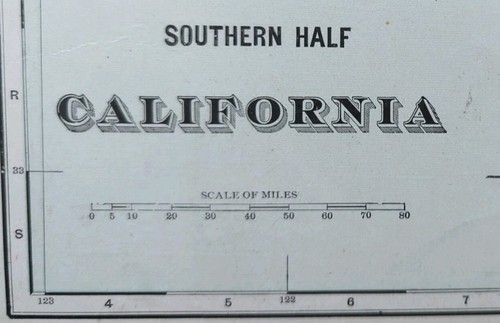 Mappa epoca 1901 california - mappa, d'epoca