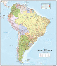 Map of South America -