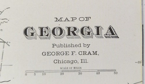 Mappa georgia 1903 vintage - 1903,