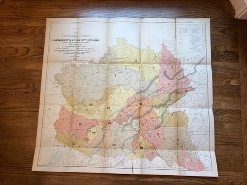 Mappa nazione cherokee 1884 - cherokee,