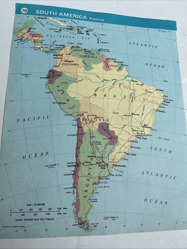 1978 mappa del - sud, america