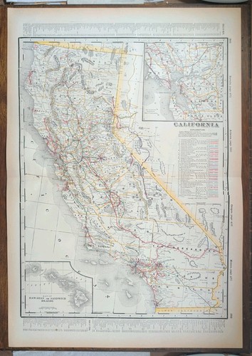 1900 california mappa - california, 18"x26"