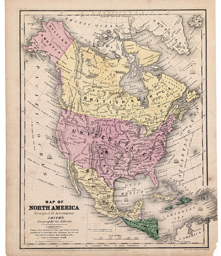 1857 nord america - mappa, stufa