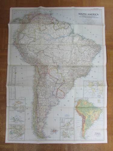 Sud america1950 mappa - sud,