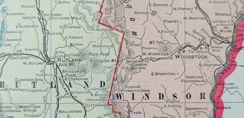 Mappa vintage 1903 - , vermont