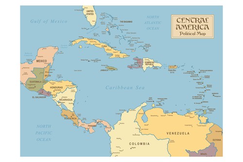 Poster mappa politica stile
