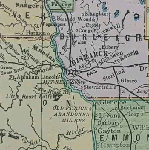 Mappa vintage 1903 - , north