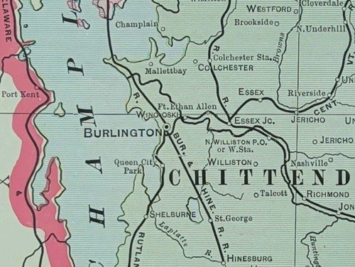 Mappa vintage 1902 vermont - 1902,