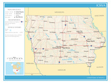 Mappa dello Stato dell'Iowa